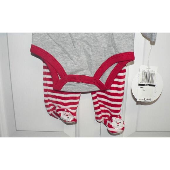 Koala Baby Boys Long Sleeve " I Love Santa" 2 Piece Set 3-6Months MSRP $20 - Picture 3 of 5